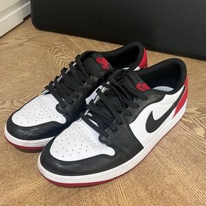 Nike air Jordan Men's Black, White, and Red Sneakers LIKE NEW
